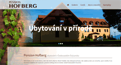 Desktop Screenshot of pensionhofberg.cz